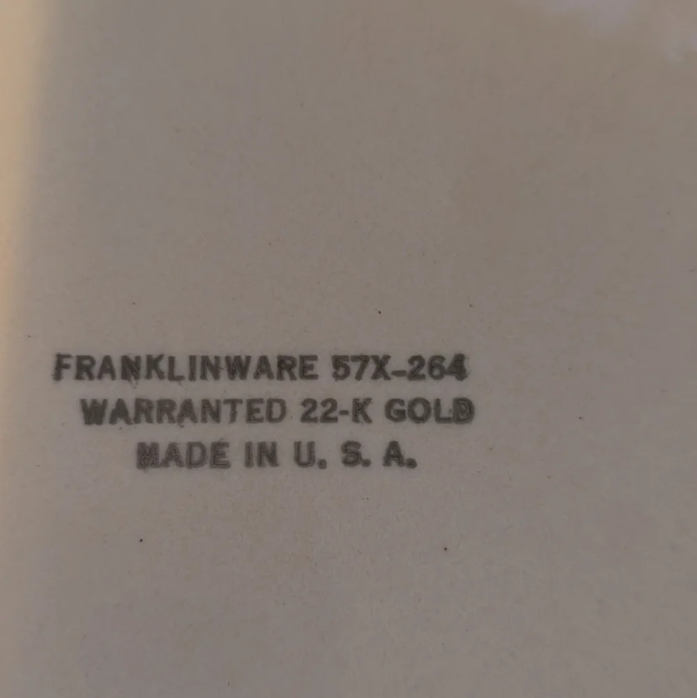 Vintage Franklinware 22K Gold Plate USA. Set of 4.